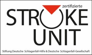 Logo für eine Zertifizierte Stroke-Unit, verliehen durch die Deutsche Schlaganfall-Hilfe und die Deutsche Schlaganfall-Gesellschaft
