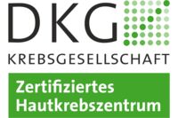 Logo eines zertifizierten Hautkrebszentrums der Deutschen Krebsgesellschaft DKG