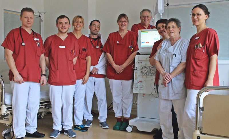 Gruppenfoto vom Team der Sektion Nephrologie und Dialyse am Klinikum Bremerhaven-Reinkenheide