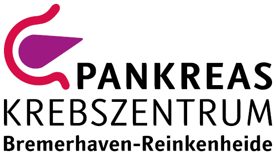 Logo des Pankreaskrebszentrums: Zeichnung einer stilisierten Bauchspeicheldrüse und Schriftzug mit der Bezeichnung des Zentrums