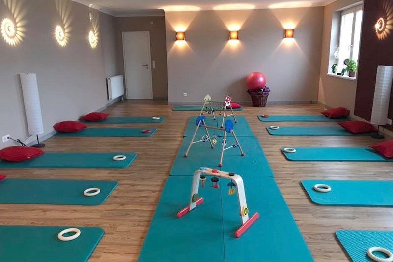 Gymnastikraum in einer Hebammenpraxis, die Auszubildende der Hebammenschule am Klinikum Bremerhaven-Reinkenheide aufnimmt